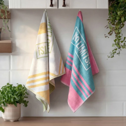 250 g/m² pamut jacquard szövött konyharuha  