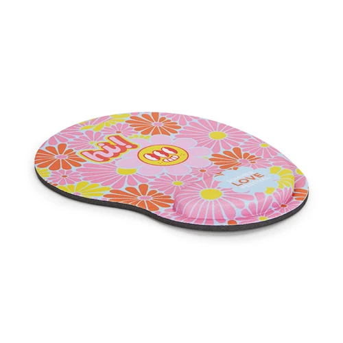 4 szín kolor nyomtatott, ergonomikus poliészter egérpad, 230x180x17 mm  