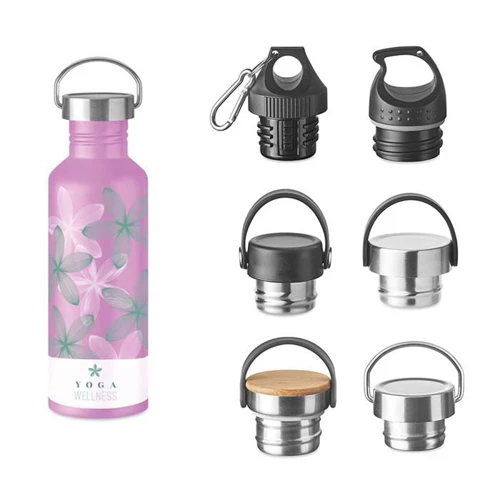 500 ml-es, egyedi Pantone színű, szimplafalú rozsdamentes acél palack.  