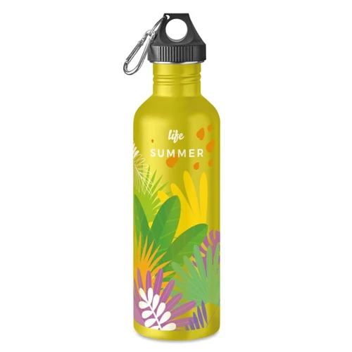 750 ml-es, egyedi Pantone színű, szimplafalú rozsdamentes acél palack.  