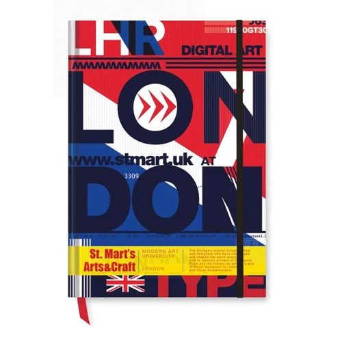 A5 méretű, keménytáblás, papír borítós jegyzetfüzet az Ön egyedi dizájnja szerint nyomtatott lapokkal.  