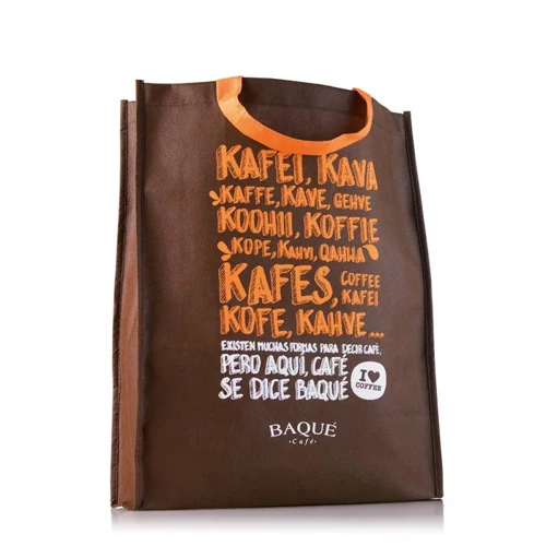 Álló formátumú 80 g/m² vastag, PP nem szőtt bevásárlótáska (32×40×9 cm)  