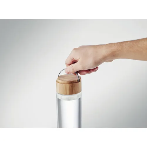 AMELAND Palack bambuszfedéllel, 500 ml Áttetsző 