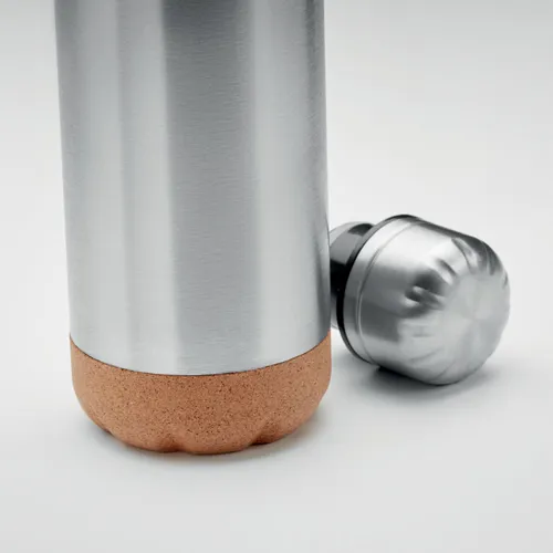 ASPEN CORK Duplafalú palack 500 ml Matt Ezüst 