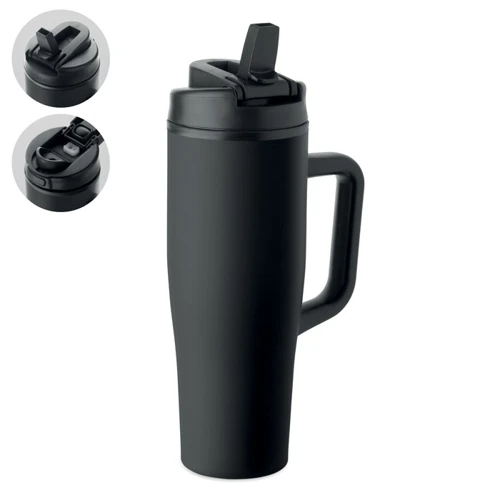 ATLANTA Duplafalú pohár 900 ml Fekete 