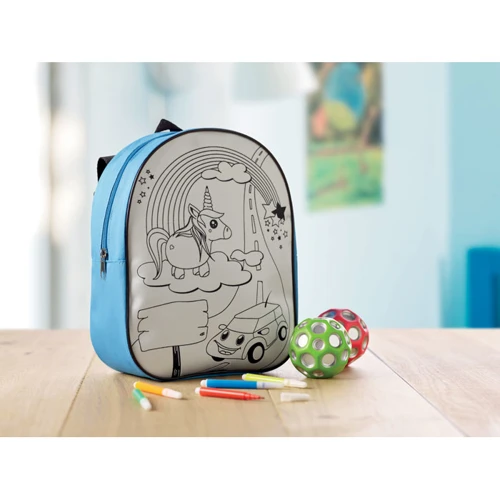 BACKSKETCHY Hátitáska 5 filctollal Türkiz 