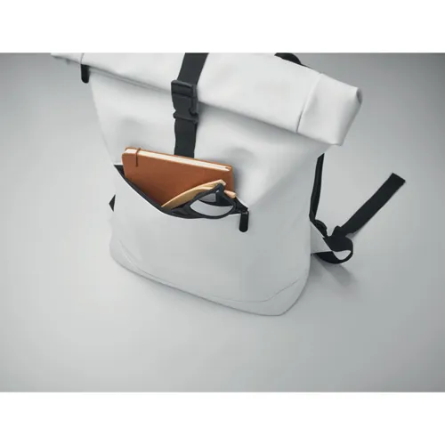 BAI ROLL PU roll top laptop hátitáska Fehér 