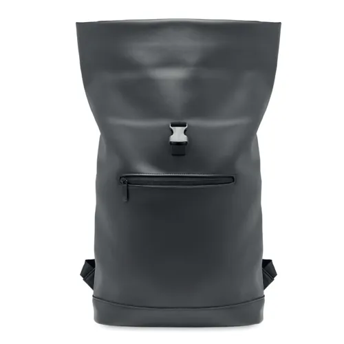 BAI ROLL PU roll top laptop hátitáska Fekete 