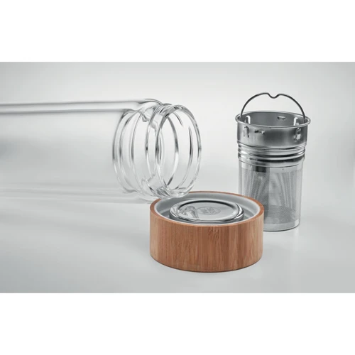 BATUMI GLASS Duplafalú üveg palack, 420 ml Áttetsző 