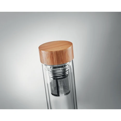 BATUMI GLASS Duplafalú üveg palack, 420 ml Áttetsző 
