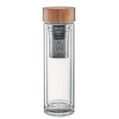 BATUMI GLASS Duplafalú üveg palack, 420 ml Áttetsző 