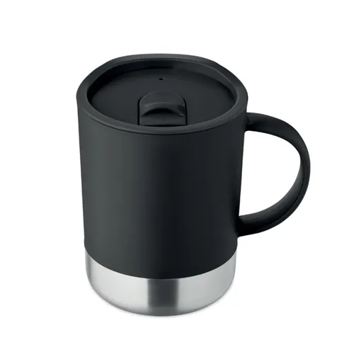 BEAKER Szimplafalú bögre 300 ml Fekete 