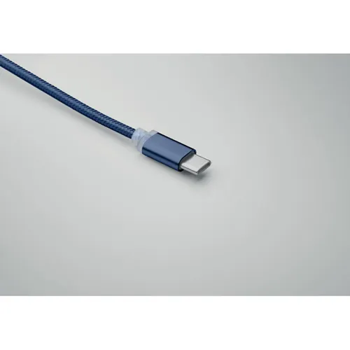 BLUE 4 az 1-ben C típusú töltőkábel Francia Tengerészkék 