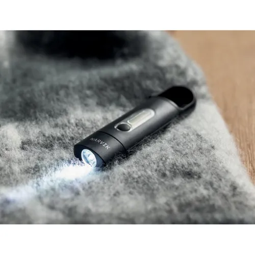BLUZ Kisméretű COB zseblámpa Fekete 