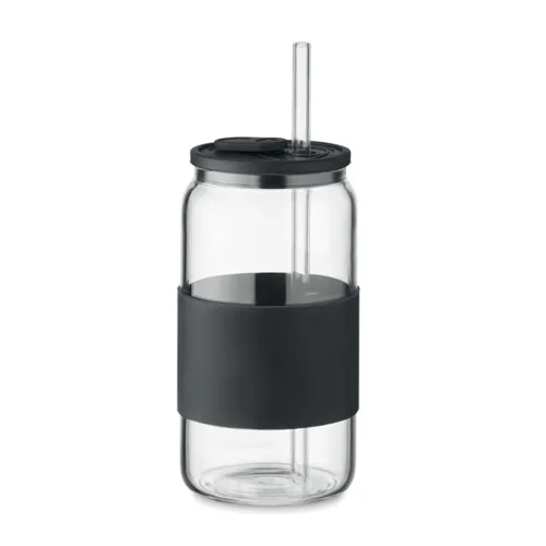 BOROSIP Boroszilikát pohár 550 ml Fekete 