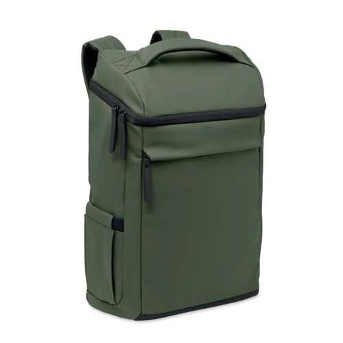 BOULDER 15 colos PU laptop hátizsák Sötétzöld 