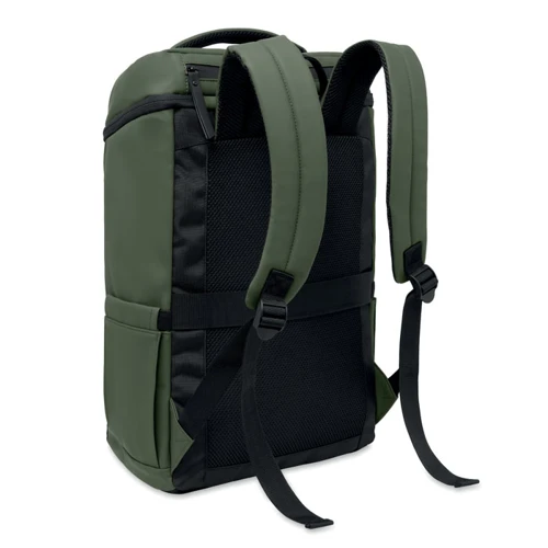 BOULDER 15 colos PU laptop hátizsák Sötétzöld 