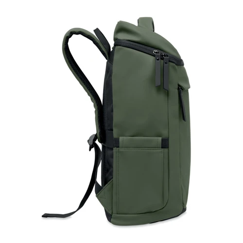 BOULDER 15 colos PU laptop hátizsák Sötétzöld 
