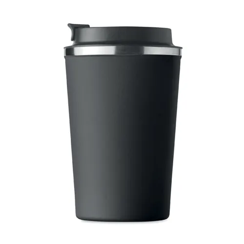 BRACE Duplafalú pohár, 350 ml Fekete 