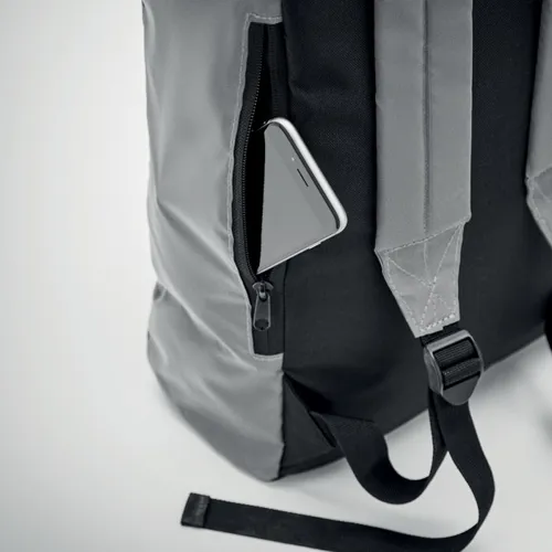 BRIGHT ROLLPACK Fényvisszav. roll top hátizsák Matt Ezüst 