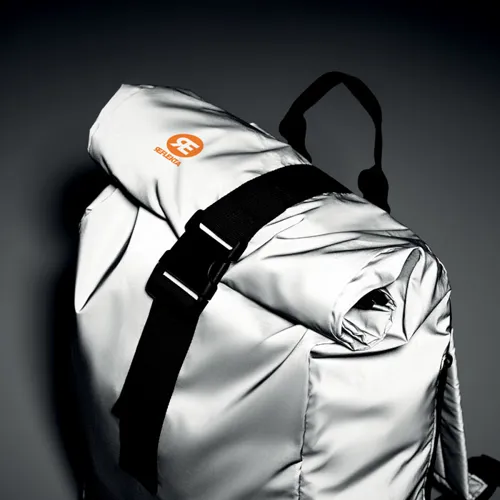 BRIGHT ROLLPACK Fényvisszav. roll top hátizsák Matt Ezüst 