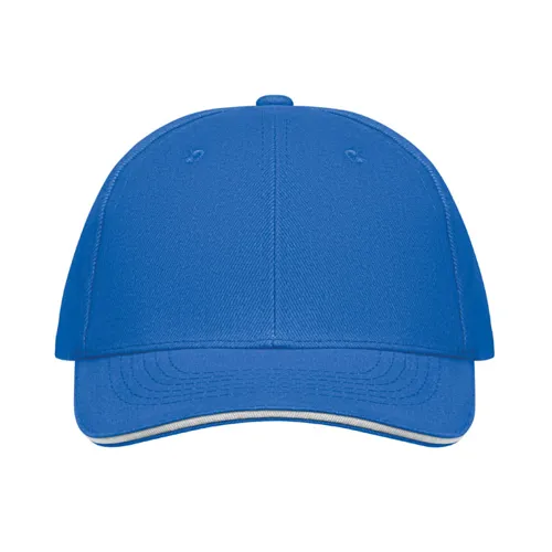 BUFFALO 6 panel baseball sapka 260g/m² Fehér/kék 