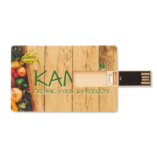 Búzaszalma/PP, bankkártya méretű USB pendrive 1-64GB.  