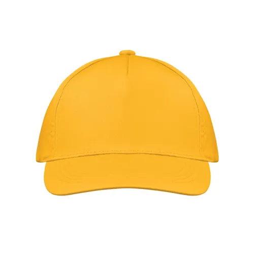 BUZZ 5 panel baseball sapka 160g/m² Sárga 