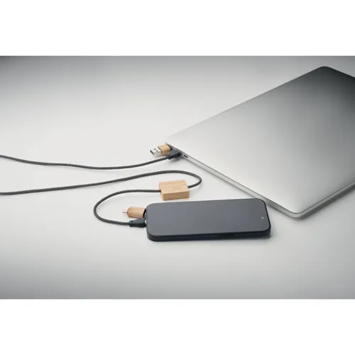 CABOO 60W-os töltőkábel Fa 