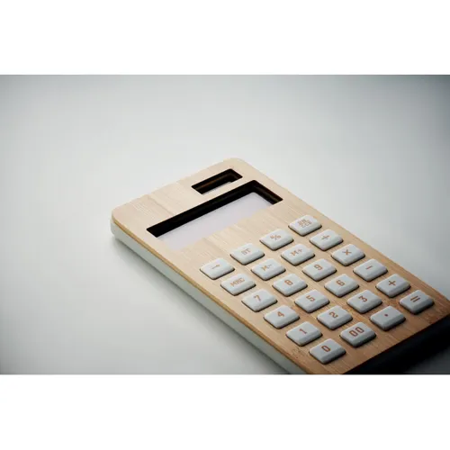 CALCUBIM 12 jegyű bambusz számológép Fa 