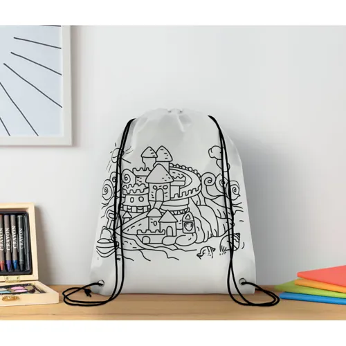 CARRYDRAW Nemszőtt zsinóros táska Fehér 