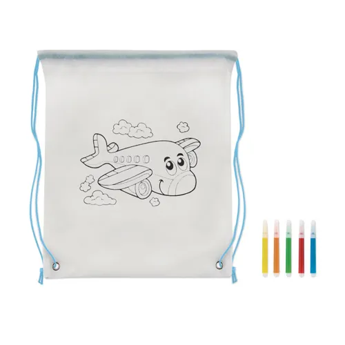 CARRYDRAW Nemszőtt zsinóros táska Babakék 