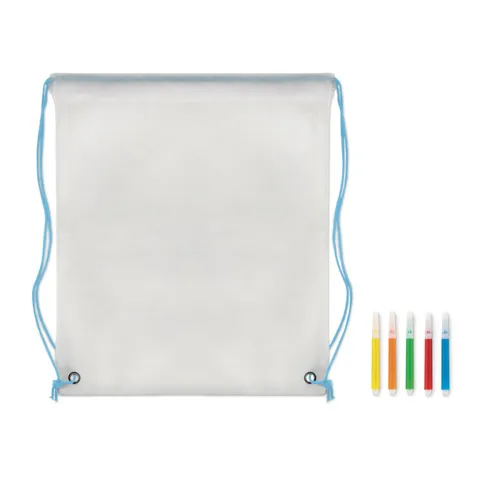 CARRYDRAW Nemszőtt zsinóros táska Babakék 