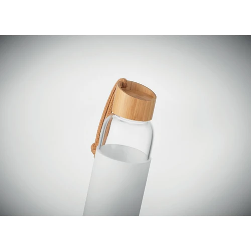 CHAI Üveg palack szilikon tok,500ml Fehér 