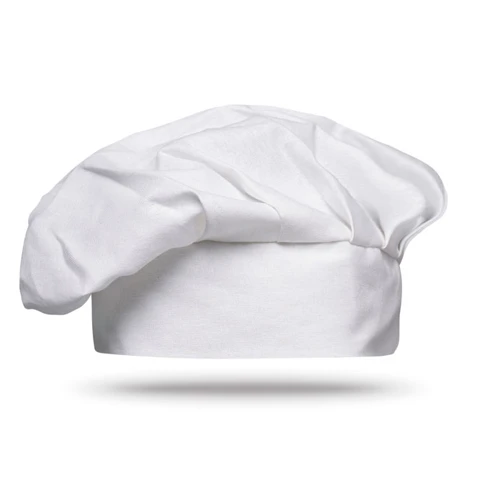 CHEF Pamut szakács sapka, 130 g Fehér 