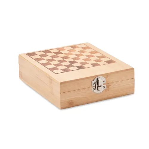 CHESSET Sakktábla boros készlet Fa 