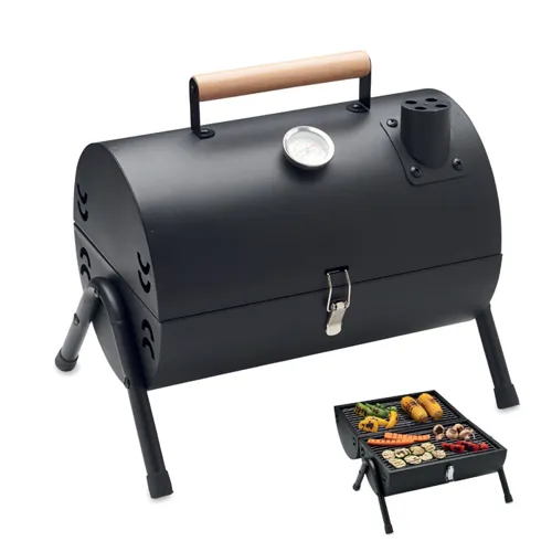 CHIMEY Hordozható grillsütő kéménnyel Fekete 