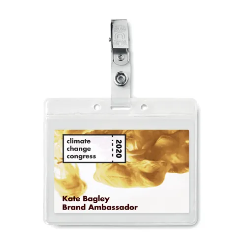 CLIPBADGE PVC kártyatartó Áttetsző 