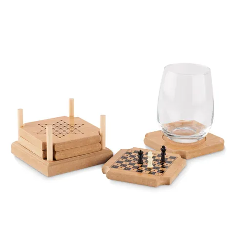 COASTGAME 4 darabos alátét játékkészlet Barna 