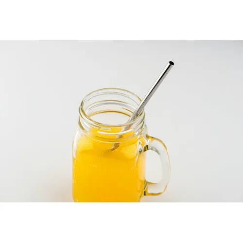 COLD STRAW Acél szívószál és kefe tokban Matt Ezüst 