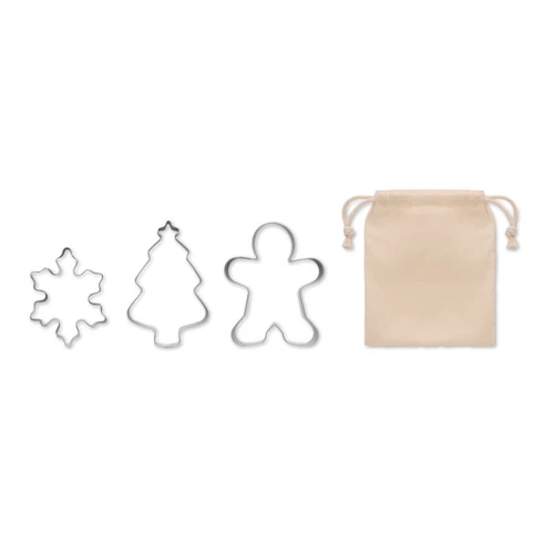 COOKIES Karácsonyi sütikiszúró készlet Bézs 