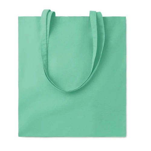 COTTONEL COLOUR + Pamut bevásárlótáska, 140 g Mentazöld 