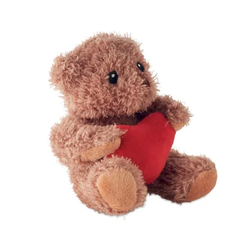 CUDDLE Plüss mackó szívvel Piros 