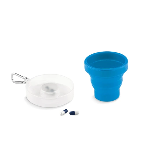 CUP PILL Összehajtható szilikon pohár Kék 