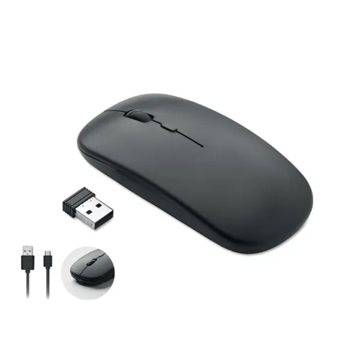 CURVY C Újratölthető vez. nélküli egér Fekete 