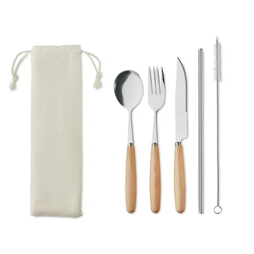 CUSTA SET Rozsdamentes evőeszközkészlet Bézs 