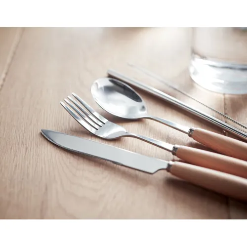 CUSTA SET Rozsdamentes evőeszközkészlet Bézs 
