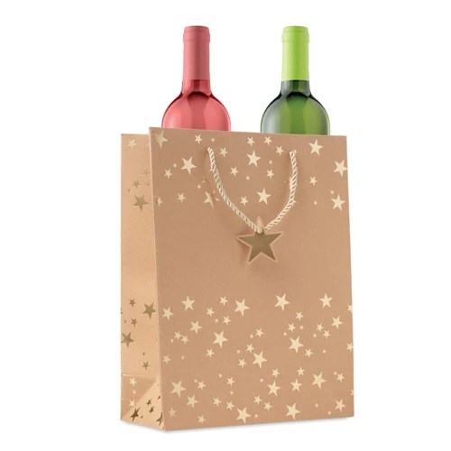 SPARKLE Ünnepi kraftpapír ajándéktasak arany 