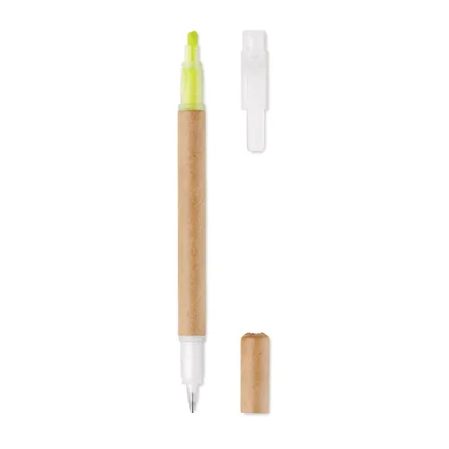 DUO PAPER 2 az 1-ben karton golyóstoll Sárga 