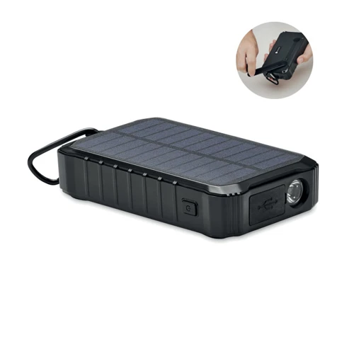 DYA 8000 mAh napelem/dinamós töltő Fekete 